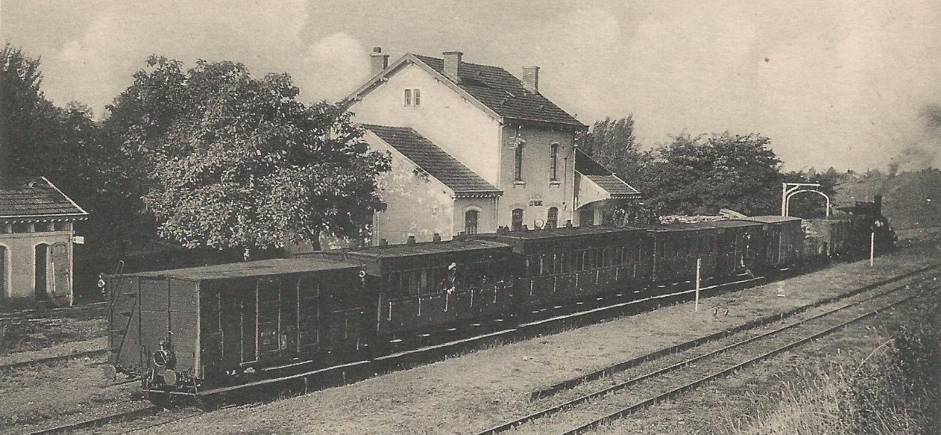 La gare, carte postale ancienne